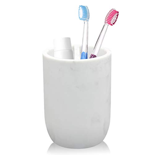 Elegant Marble Toothbrush Holder - Multi-Functional Bathroom Organizer