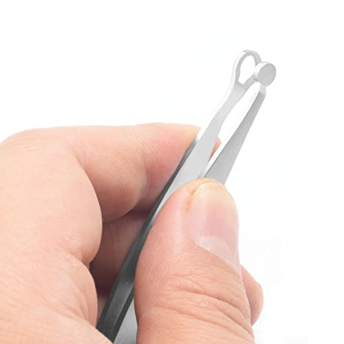 Precision Nose Hair Tweezer Stainless Steel Round Head Grooming