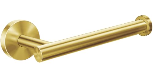 WOOPHEN Toilet Paper Holder, 6-Inch Modern Stainless Steel Roll Dispenser - Gold