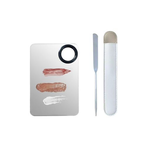 Professional Stainless Steel Makeup Spatula and Foundation Palette Set