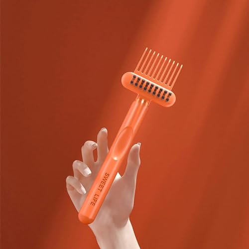 GANPUB Hair Brush Cleaner Tool - Mini Orange Comb Cleaning Brush