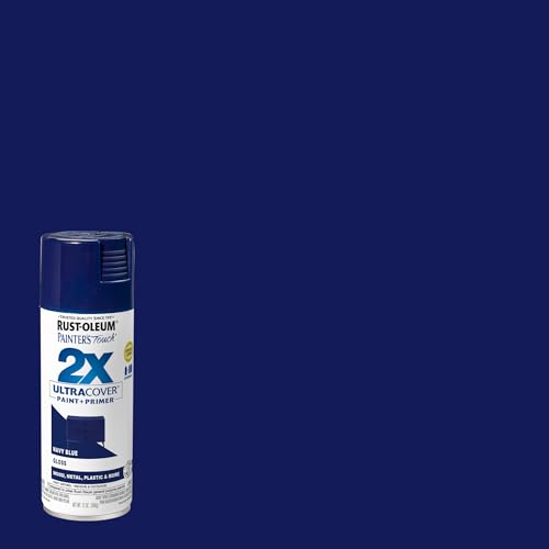 Rust-Oleum Painter's Touch 2X Spray Paint, Gloss Navy Blue - 12 oz (Pack of 2)