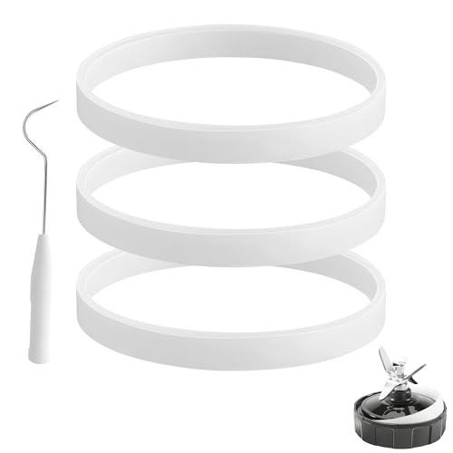 3Pcs Rubber Gaskets Replacement for Ninja Blender Blade, 3.94in Seal Ring