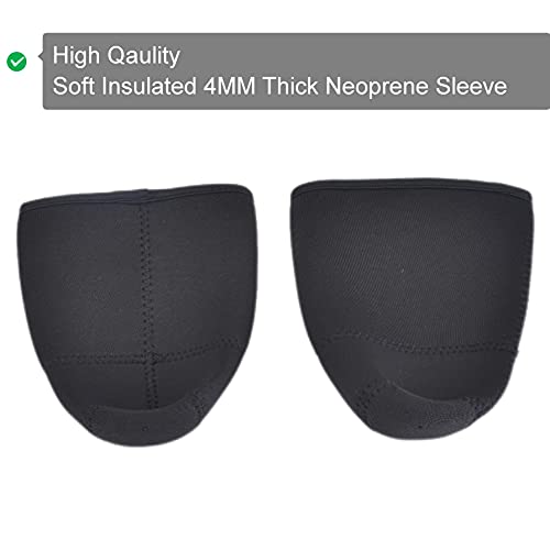 Sunkey Reusable Iced Coffee Cup Sleeves - Large, 2-Pack, Black Neoprene