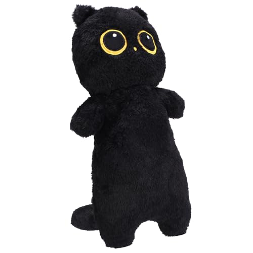 16.9-Inch Black Cat Plush Pillow - Soft & Cute Toy