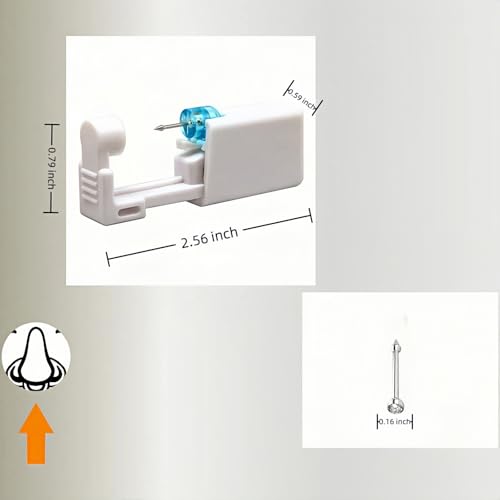 Geettcaifu 2 Pack Disposable Nose Piercing Kit with Studs