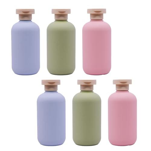 Begino 6-Pack Leakproof Travel Bottles - 6.8 oz Squeeze Shampoo & Lotion Containers