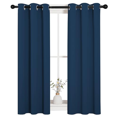 NICETOWN Thermal Insulated Blackout Curtains - Moroccan Blue, 29" x 45"