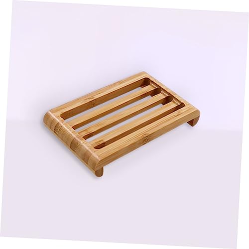Eco-Friendly Bamboo Soap Dish with Quick Drainage & Non-Slip Base