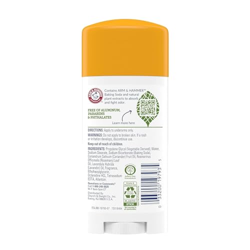 Arm & Hammer Essentials Natural Deodorant, Fresh Scent, 2.5 oz