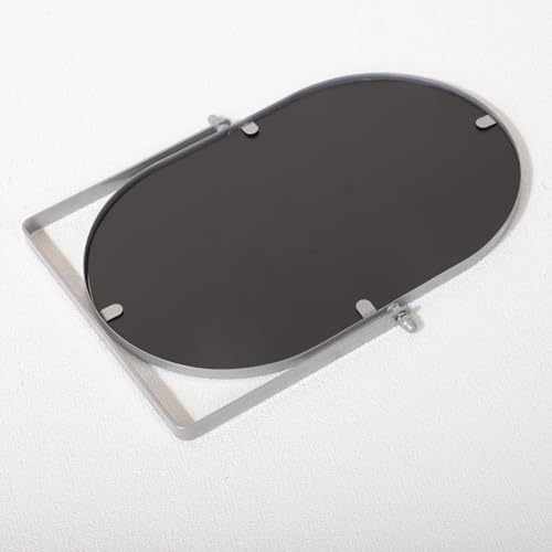 Numjeg Portable Silver Metal Makeup Mirror - 180° Rotation Vanity Mirror for Bedroom