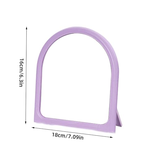 Small Arch Desk Makeup Mirror - Cute Aesthetic Vanity Mirror, Purple