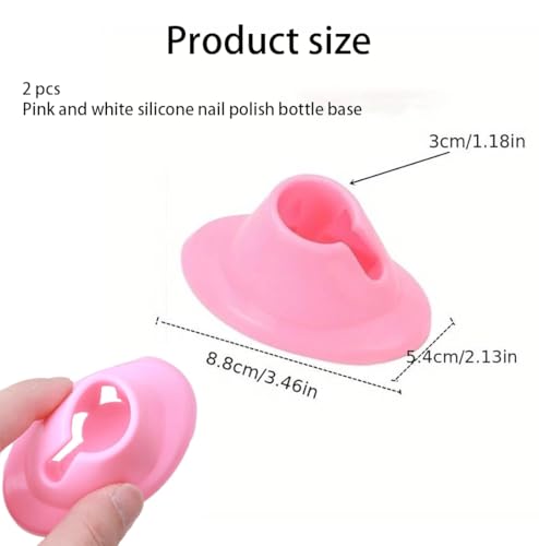 2 Pcs Silicone Nail Polish Bottle Holder - Anti-Spill Manicure Stand