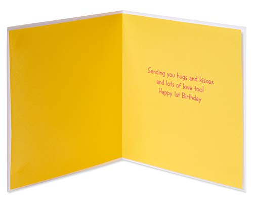 Papyrus 1st Birthday Card - Hugs and Kisses with Envelope