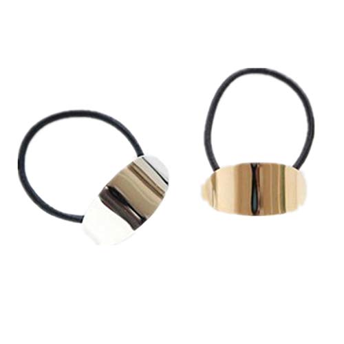 JinYu Metal Leaf Hair Ties 8 Pcs Elastic Ponytail Holder Set