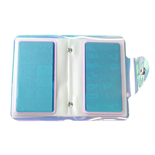 VNC 20 Slots Nail Art Stamping Plate Holder Light Blue Organizer for 6x12cm Plates