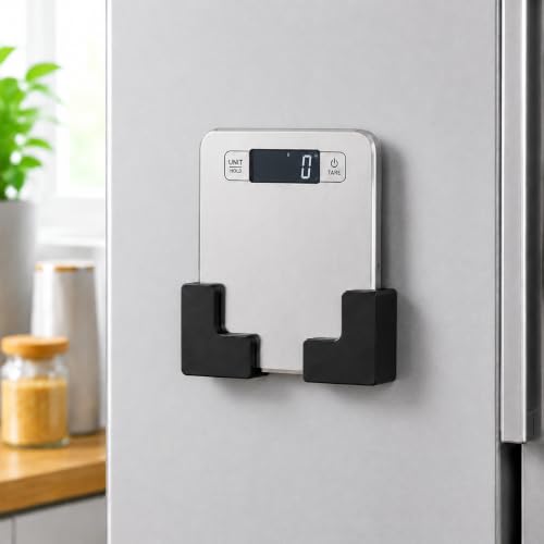 TUNIKO Magnetic Kitchen Scale Holder - Wall-Mount Storage Organizer