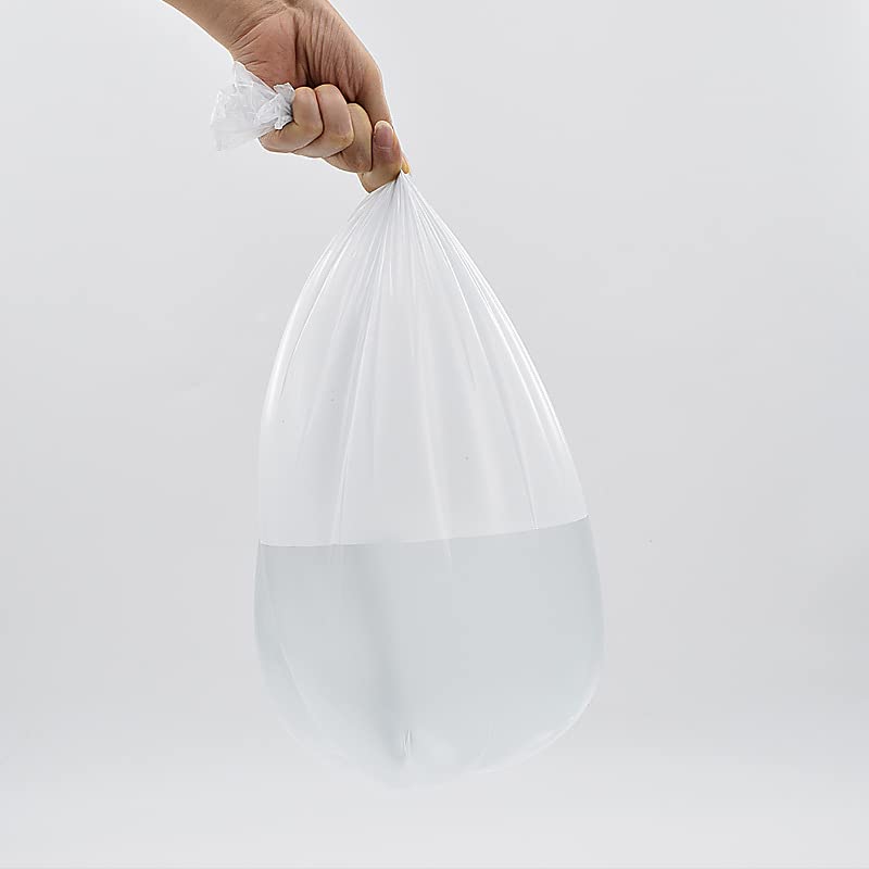 SUBEKYU Mini Trash Bags - 105 Count Unscented White Bags for Desktop Wastebaskets