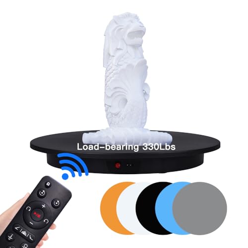 16.5 Inch Motorized Rotating Display Stand with Remote Control - Black