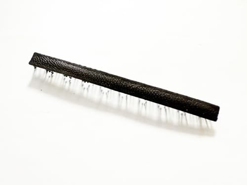 KAMIPITA No-Bend Hair Clips Set of 2 - Faux Leather Brown Japanese Velour Ribbon Clip for Crease-Free Styling