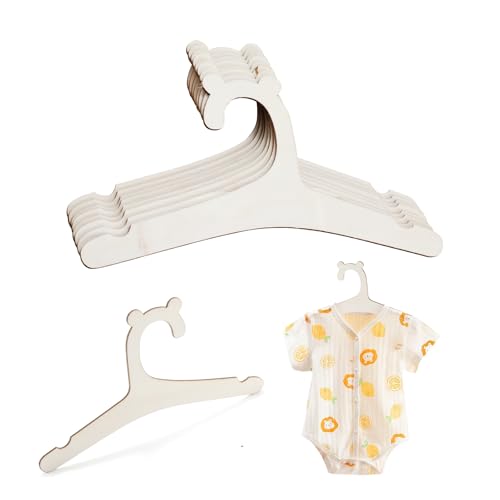 TAHULIK 15-Piece Wooden Baby Hangers - Smooth Non-Slip Nursery Clothes Hangers