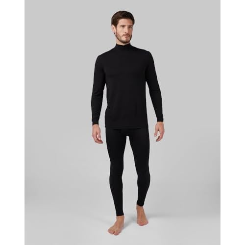 32 Degrees Heat Men's Lightweight Mock Base Layer Thermal Top | Form Fitting | Long Sleeve| 4-Way Stretch