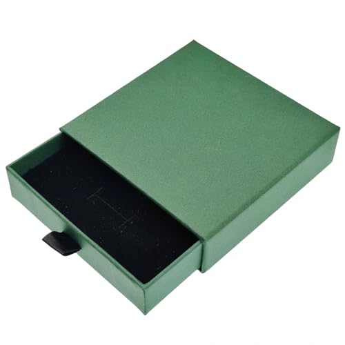 GymRichy Green 2-Pack Small Jewelry Gift Boxes 3.5x3.5x1 Inch for Earrings & Necklaces