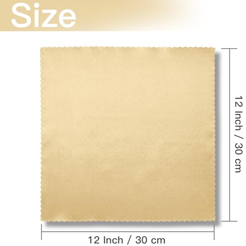 Gold Scalloped Satin Napkins - 12 Pack, 12x12 Inch Wedding Decor