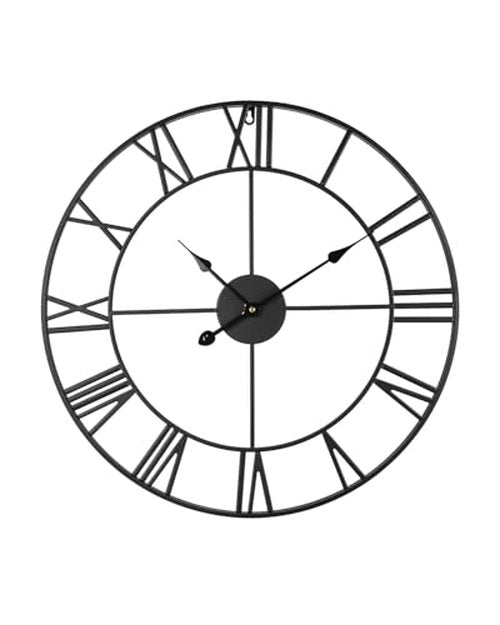 VEVOR Large Wall Clock, 24 in Wall Clock Roman Numerals, Battery Operated Non Ticking Classic Decorative Round Clocks, for Living Room Bedroom Office Kitchen Dining Room Home Decor
