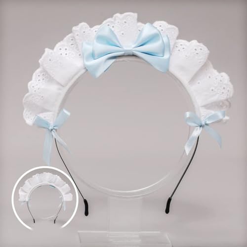 Black Lolita Lace Bow Headband Maid Anime Cosplay Hair Band