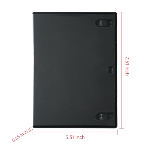 Maxtek 14mm Standard DVD Cases - Single Disc Storage with Clear Sleeve, 5 Pack