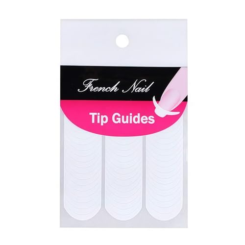 White Nail Stencils 240 Pcs, Professional French Tip Guides for DIY Manicures