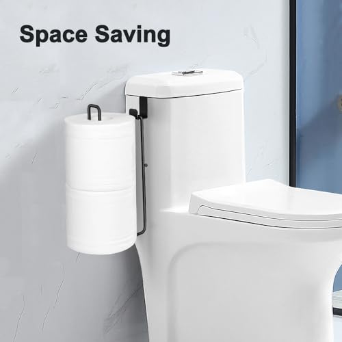 Over The Tank Toilet Paper Holder Wall Mount Black Holds 2 Rolls G:hold 2 Rolls Tissue