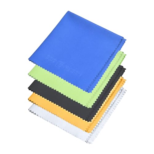Eco-Fused Microfiber Cleaning Cloths - 5 Pack for Glasses & Lenses