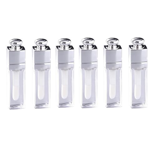 Clear Empty Lip Gloss Tubes 3ml - 6 Pcs Refillable DIY Containers