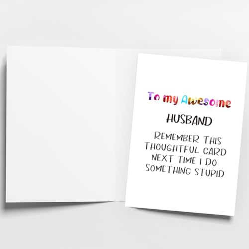 Funny Husband Birthday Card - Hilarious Anniversary & Father's Day Card
