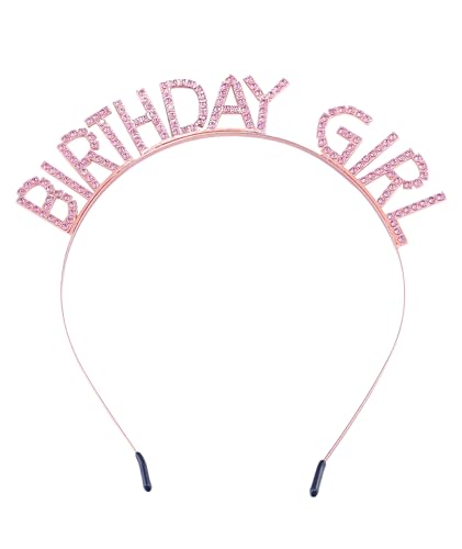 Birthday Girl Rhinestone Headband & Tiara Crown Party Accessory