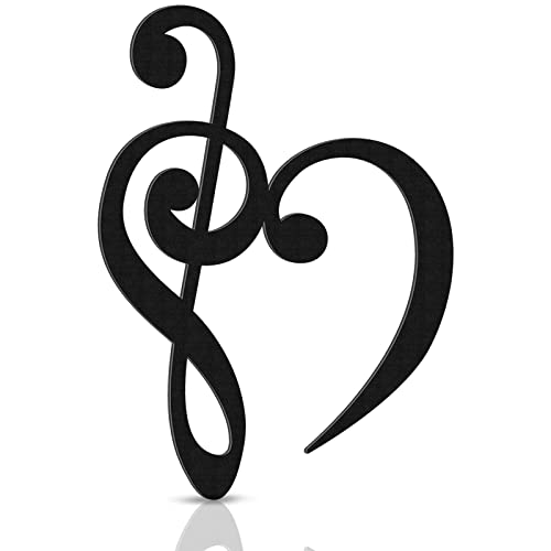 Wooden Heart Music Note Wall Decor - Rustic Art Sign for Home
