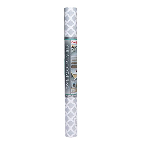 Con-Tact Creative Covering Self-Adhesive Shelf Liner 18'' x 16' Glacier Gray
