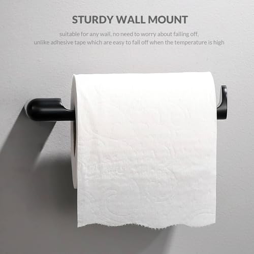 simpletome Matte Black Toilet Paper Holder - Rustproof Zinc Alloy