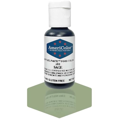 AmeriColor Sage Soft Gel Paste Food Color - 0.75 Ounce Bottle