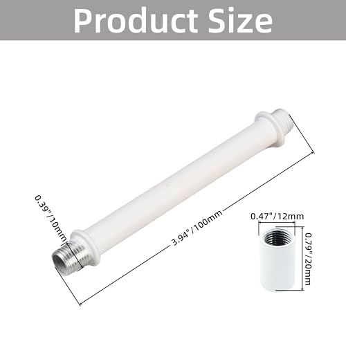 YiiSeeJo 4 Sets M10 Straight Pipe Lamp Stem Kit 3.94" Hollow Rods