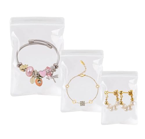 Croshuki 30pcs Clear Jewelry Organizer Bags – 3 Sizes for Travel