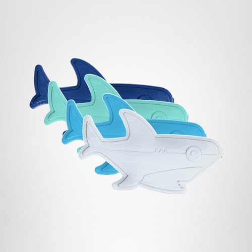 Simple Modern Character Shaped Ice Pack for Lunch Box | Slim, Reusable, Freezer Safe Icepack for Kids Bento Box, Lunch Bags, or Lunchbox | 4 Pack | Shark