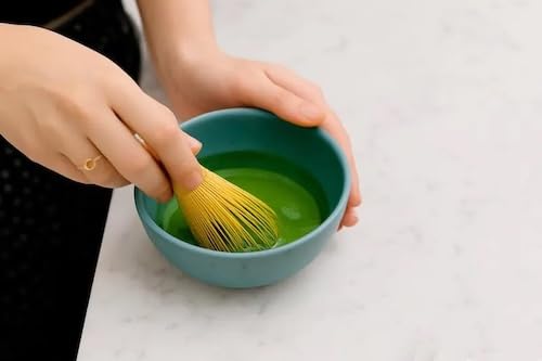 Fugetsu Matcha Whisk with Stand – 4.5" Japanese Chasen – Durable Resin, Dishwasher Safe – Smooth, Frothy Matcha – Made in Japan