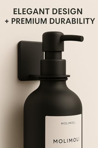 Molimoli Wall-Mounted Soap Dispenser Set, 500ml Matte Black, Set of 3