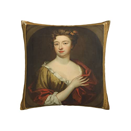 VARUN Marie Antoinette Fine Art Throw Pillow Cover, 18x18 Inch Decorative