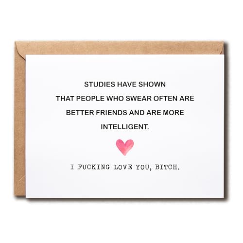 Funny Best Friend Greeting Card - I Love You Bitch 5x7