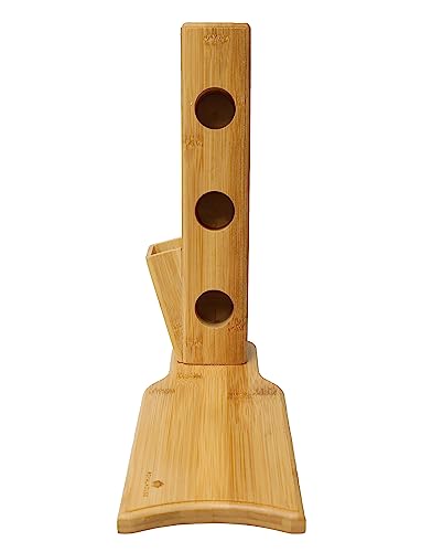 RoyalHouse Bamboo Wine Rack for 3 Bottles - Elegant & Durable
