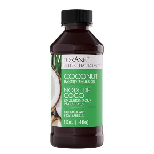 LorAnn Oils Coconut Bakery Emulsion - Premium Baking Flavoring, 4 Fl Oz